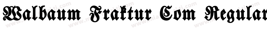 Walbaum Fraktur Com Regular字体转换